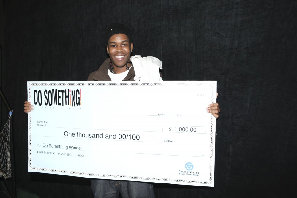 The Office of Student Life and the DO SOMETHiNG! team selected
Keenan Irvin for its grand prize of $1,000 during Relay for Life.