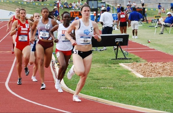 Courtesy Photo / gvsulakers.com
GVSU athlete Katherine McCarthy pulls away from the other competitors during last years NCAA Track and Field Nationals