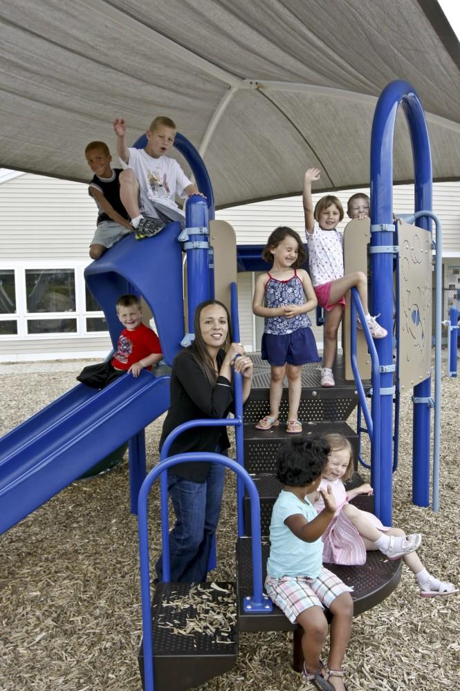 
The children of the Childrens Center with director Sharalle Arnold.