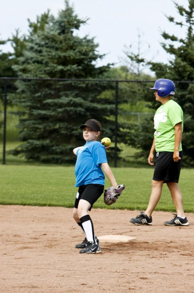 Softball is one of the many sports holding summer camps run by GVSU coaches and athletes for younger local athletes