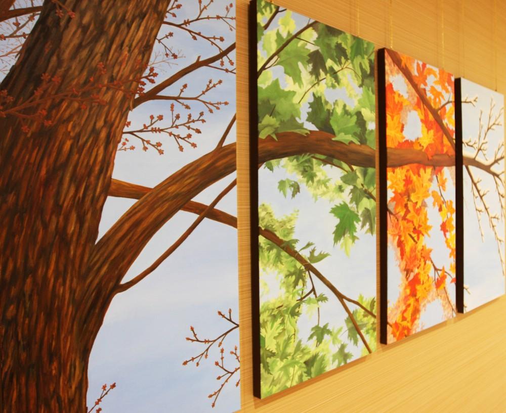 Lisa Nawrocki's "Four Seasons" at the Downtown Courtyard by Marriot 11 Monroe Ave, downtown GR