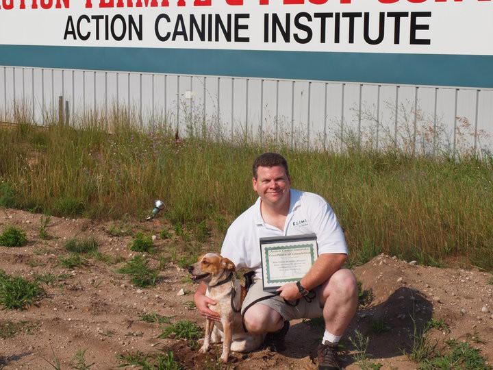Courtesy Photo / kaama-k9.com
Trainer Eric Taylor and his dug Buggsy. Buggsy is trained to sniff out bed bugs.