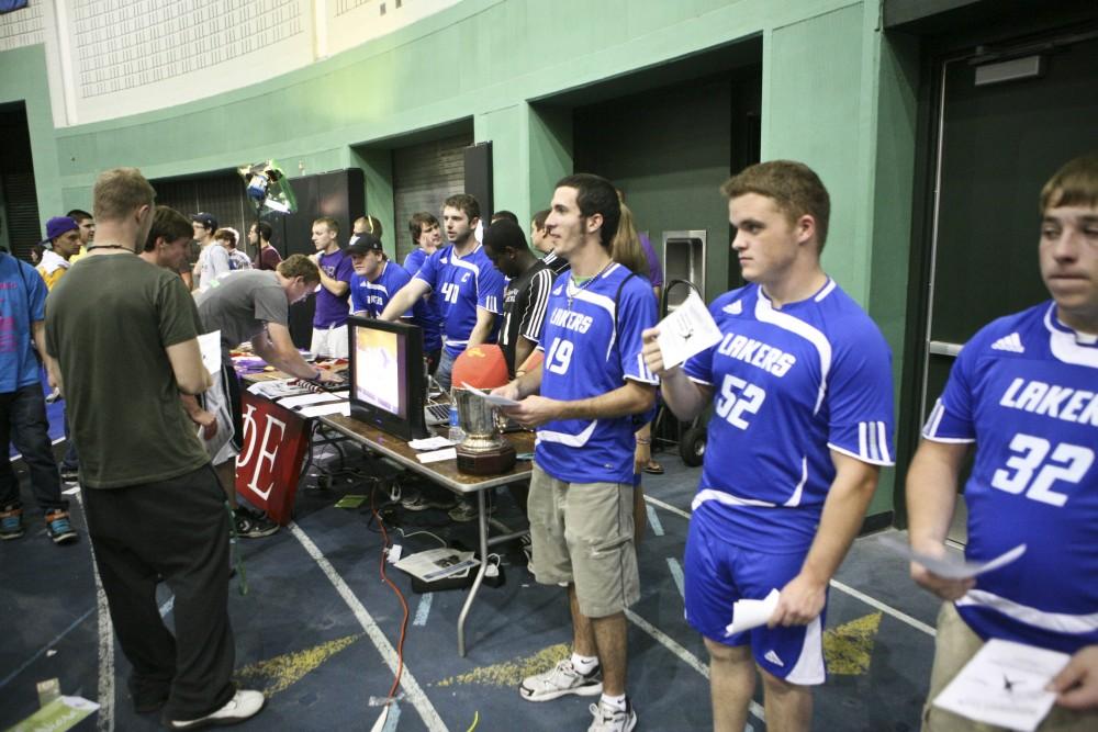 The Dodgeball club looks to recruit new members at campus life night