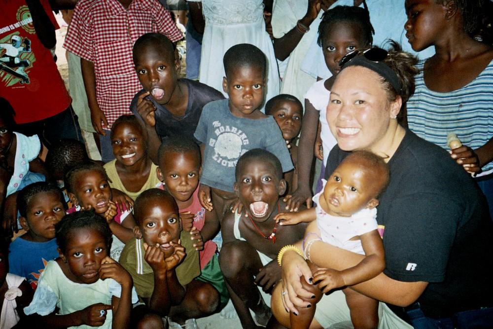 Courtesy Photo / Simonne Horman
Simonne Horman with Haitian children