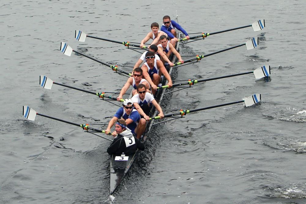 Courtesy Photo / Alex Vanderark
The Mens team slides up to the catch in unison during the Head of the Charles Regatta