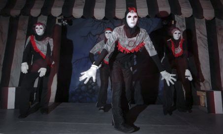 Courtesy Photo / mlive.comDancers at the haunt entertain the audience