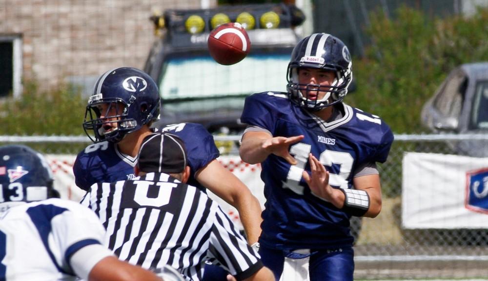 Courtesy Photo / Colorado Mines Sports Information Department
Mines quarterback Clay Garcia, a 2010 Harlon Hill finalist, throws a pass