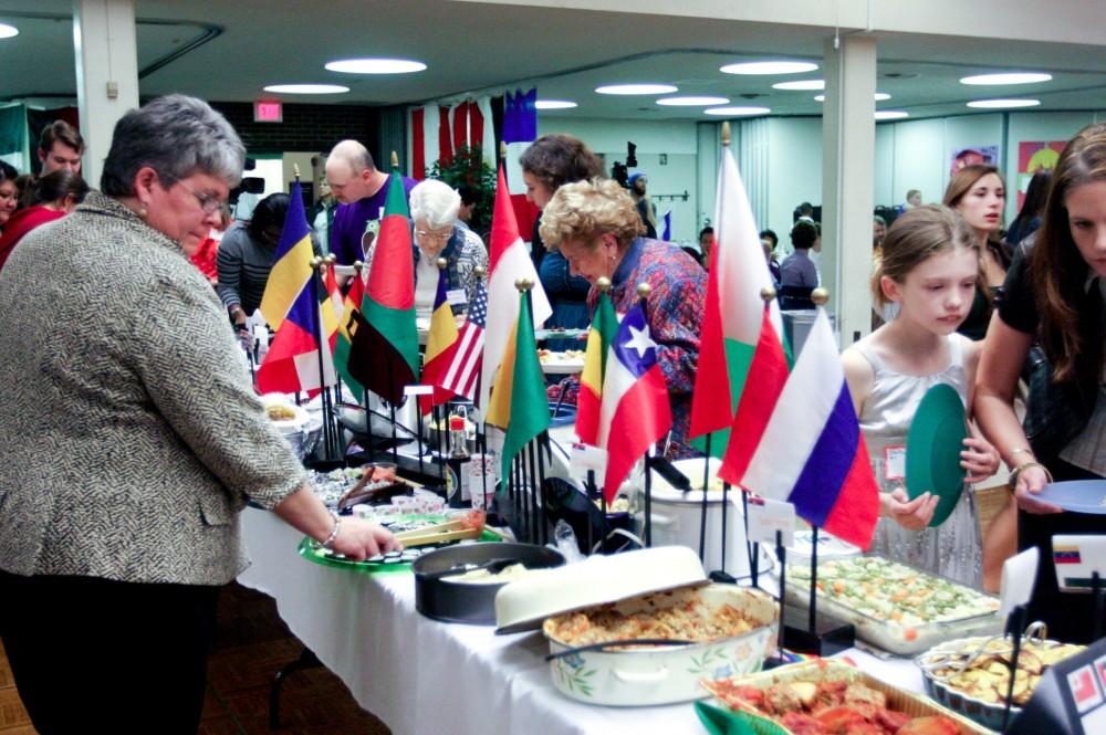 Participants of the International night enjoyed many types of food