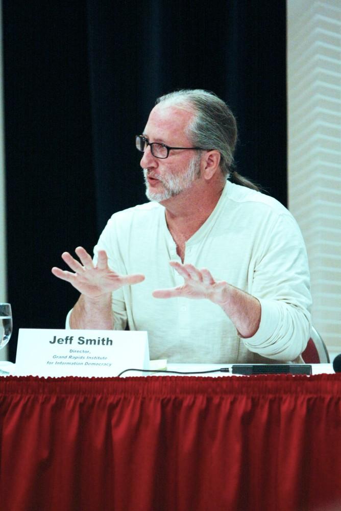 Jeff Smith, Director of Grand Rapids Institute for Information Democracy, gives his thoughts on Dr. Beverly Singer's presentation