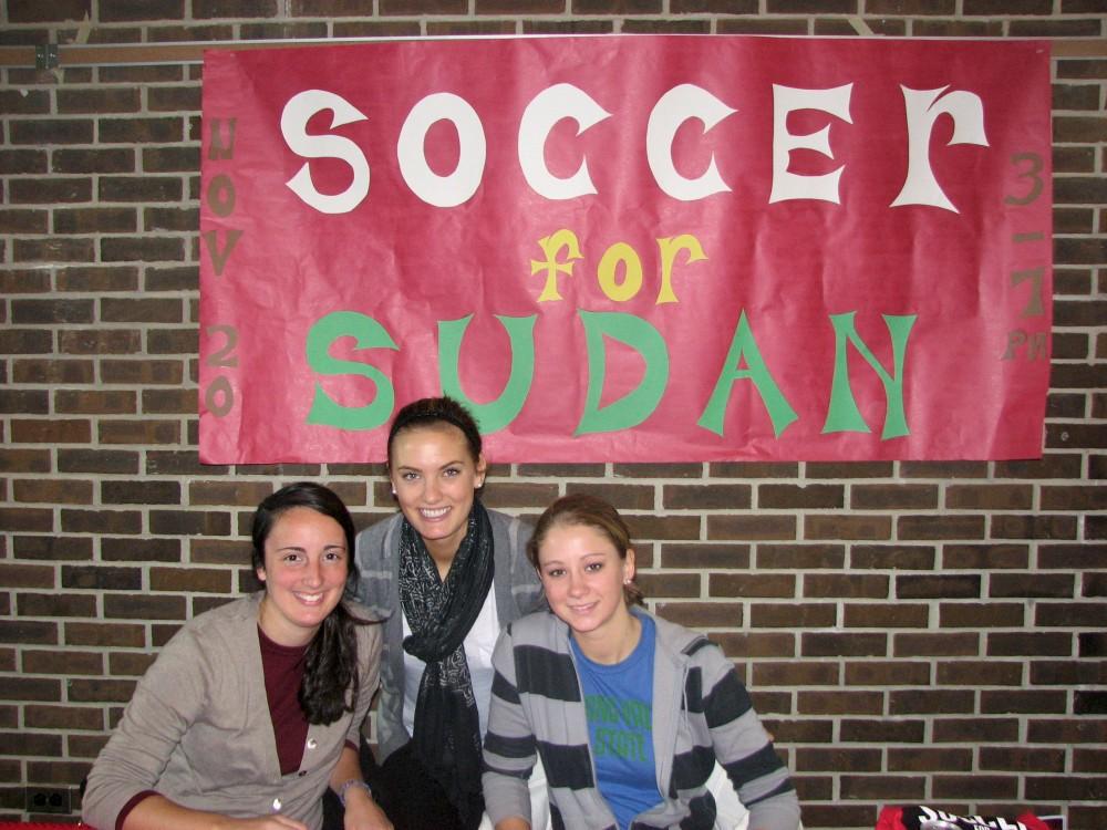 Soccer for Sudan table selling shirts
