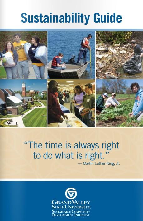 Courtesy Photo / gvsu.edu
The sustainability guide printed by GVSU to help raise awareness and facilitate sustainability