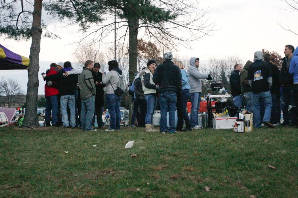 Fans enjoy the tailgate before the GVSU vs. Northwood football game