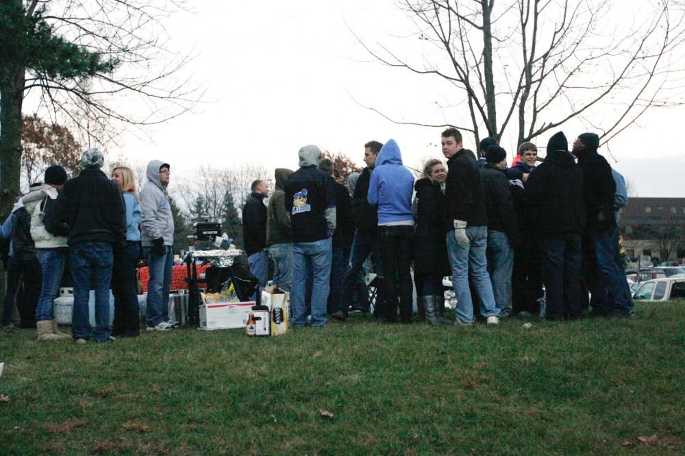 Fans enjoy the tailgate before the GVSU vs. Northwood football game