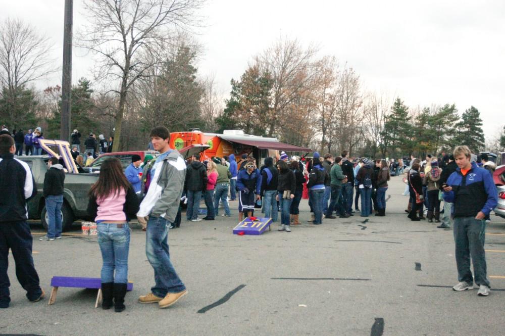 Fans enjoy the tailgate before the GVSU vs. Northwood football game