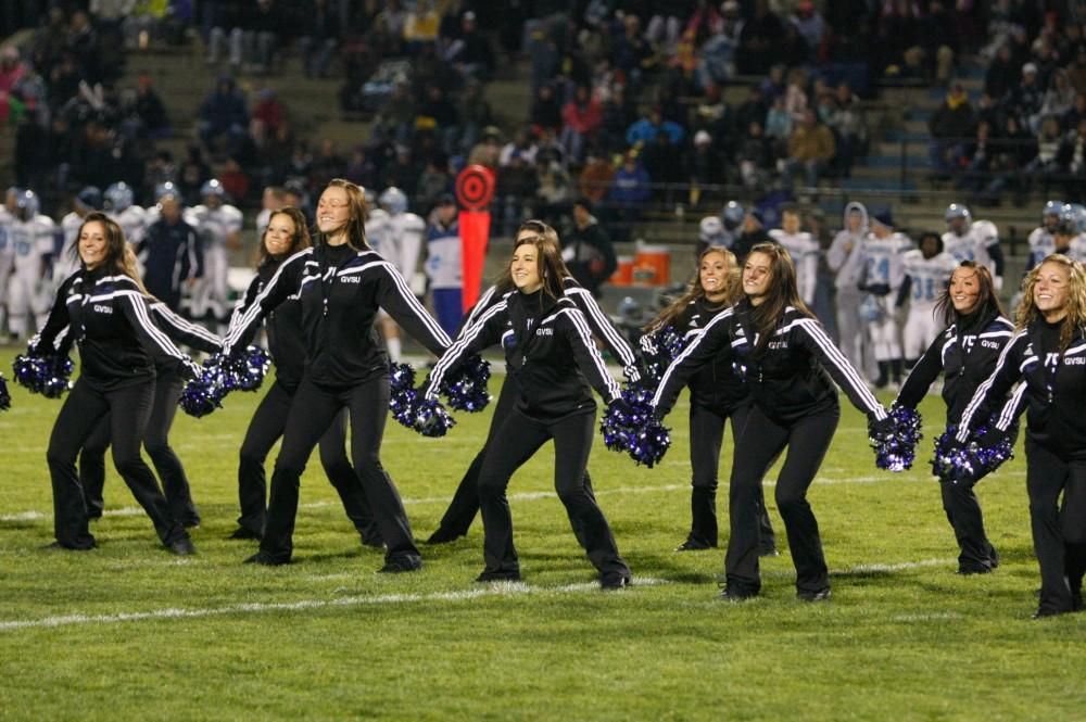 Dance team at GVSU vs. Northwood football game