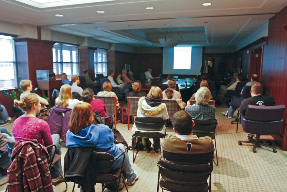 Attendees to the first lecture in the Biomedical Science series listen to Dr. Fletcher Taylor Jr.