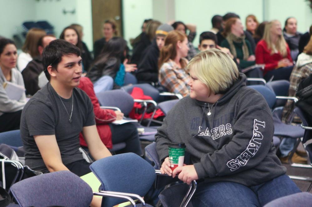 Students attending the Breaking Down Poverty's Barriers event were encouraged to speak with one another and lear about each other