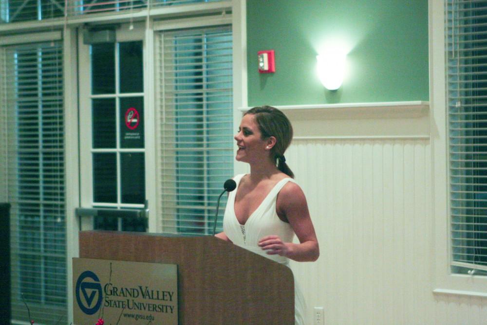 Miss Michigan spoke at the freedom formal on Saturday in the Alumni House