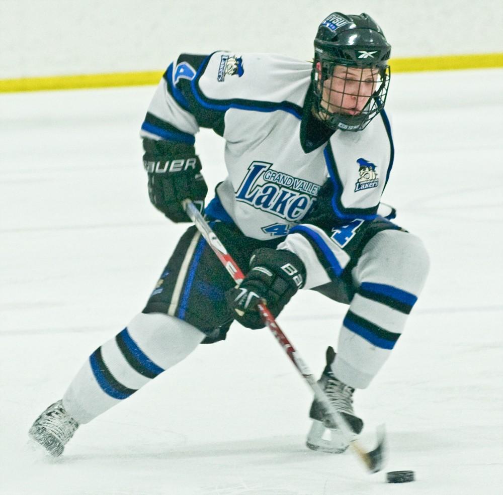 GVL Archive / Nicole Lamson
Sophomore Tim Marney controls the puck during a past game.