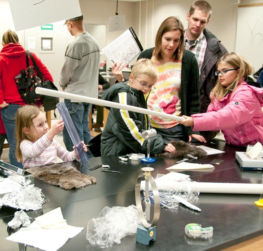 Participants at Super Science Saturday learn about electricity 