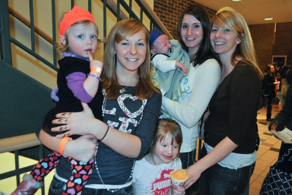 Freshman Hannah Sevens with her nieces in Kirkhof during the Sibs and Kids event