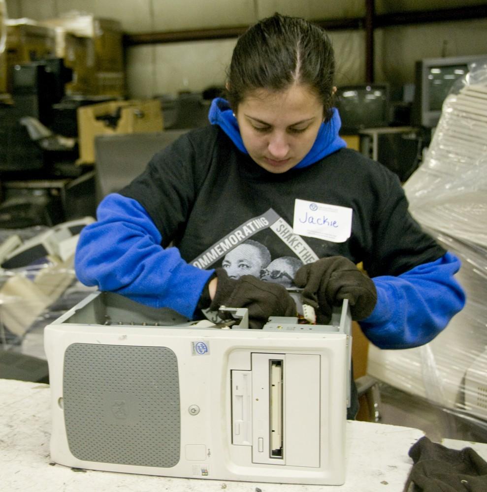 GVSU students volunteered at Comprenew for the Martin Luther King day of service