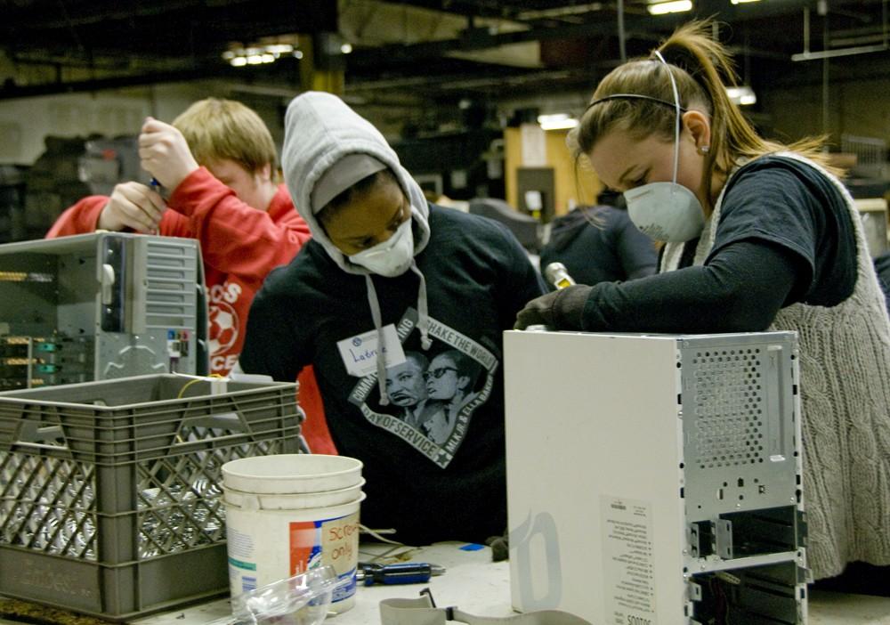 GVSU students volunteered at Comprenew for the Martin Luther King day of service