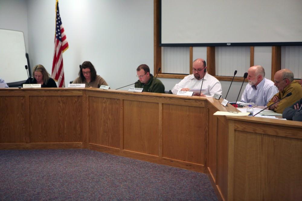 Allendale Planning Commissioners from left to right: Jennelle Rozema, Meegan Zickus, Tim Smitt, Travis Underhill, Duke Schut, and Ken Knoper. The planning commission discussed the new student housing situation on 52nd street.
