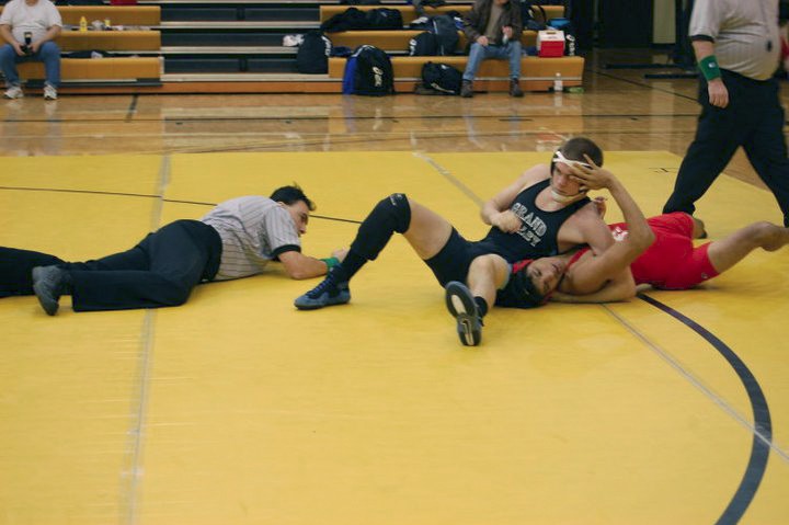 Courtesy Photo / Corey Melinn
Kyle Horr takes an opponent to the floor.