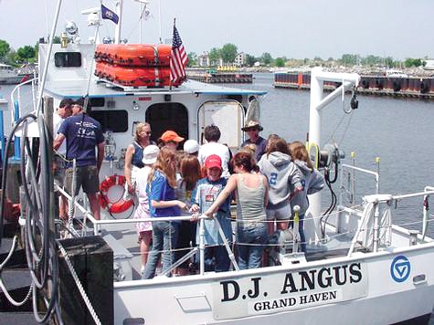 Courtesy Photo / gvsu.edu
 A young exploration crew prepares to leave dock on GVSUs D. J. Angus