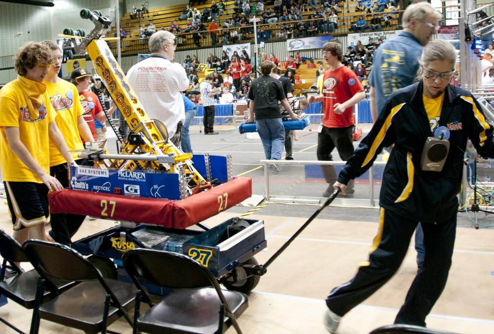 Robotics competition held at GVSU