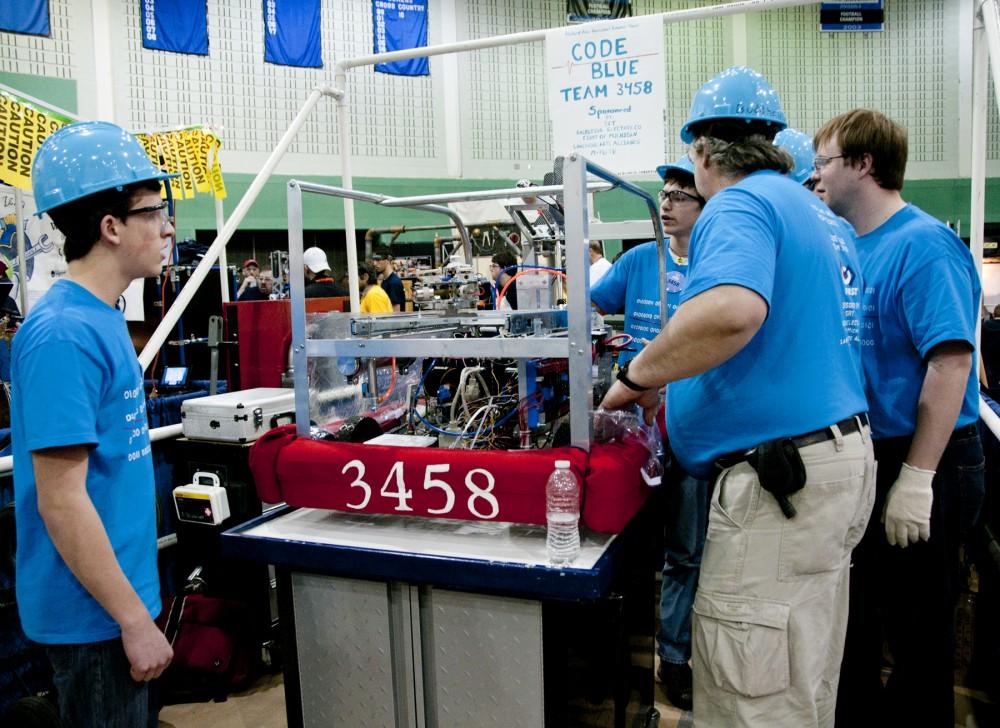 Robotics competition held at GVSU