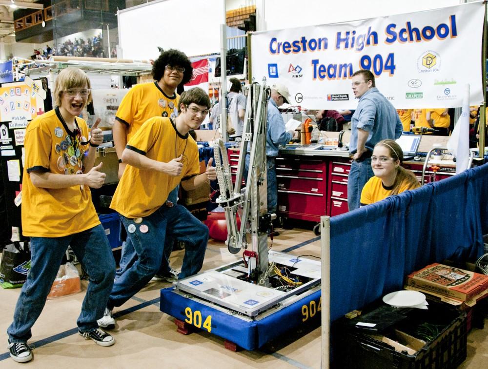 Robotics competition held at GVSU