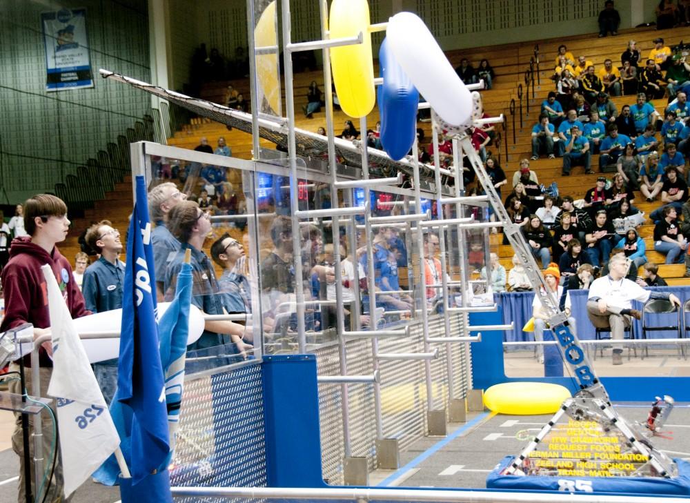 Robotics competition held at GVSU