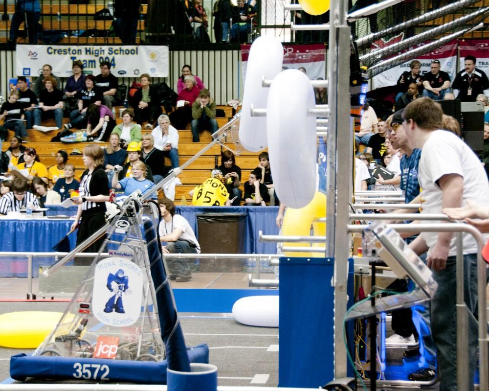 Robotics competition held at GVSU