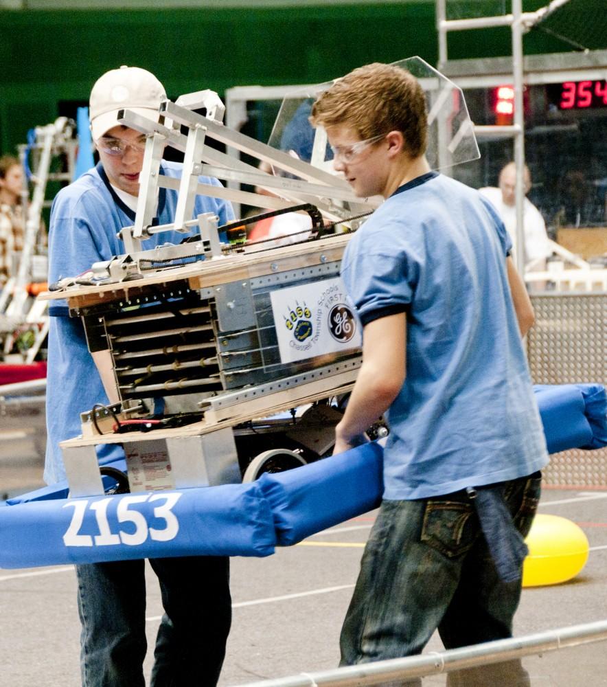 Robotics competition held at GVSU