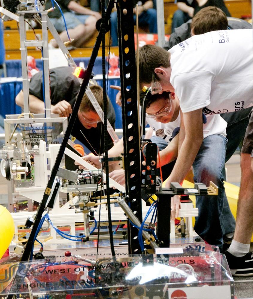 Robotics competition held at GVSU