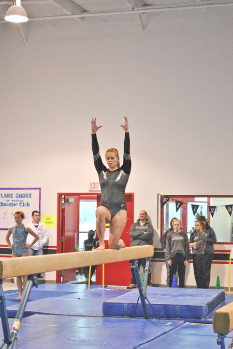 Courtesy Photo / GVSU Gymnastics
Danielle Rosenberg performs on the balance beam. 