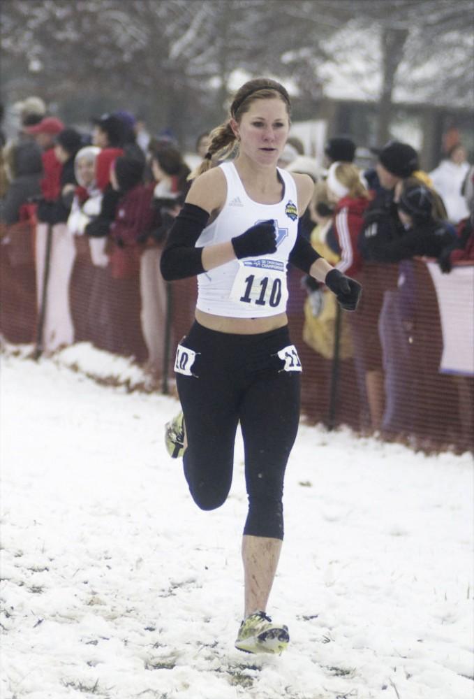 GVL Archive
Junior Rebecca Winchester dashes towards the finish as last years Cross Country National Championship in Louisville, KY.