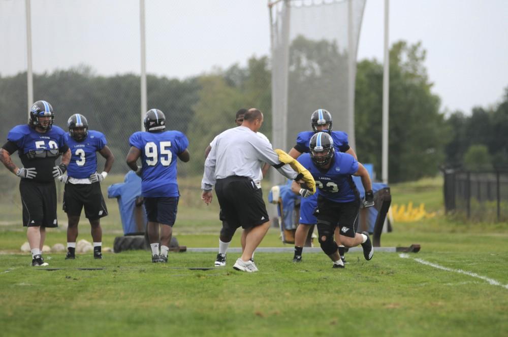 GVL/ Rane Martin
Senior lineman Danny Richard practices out manuvering an opponent during practice on Tuesday.