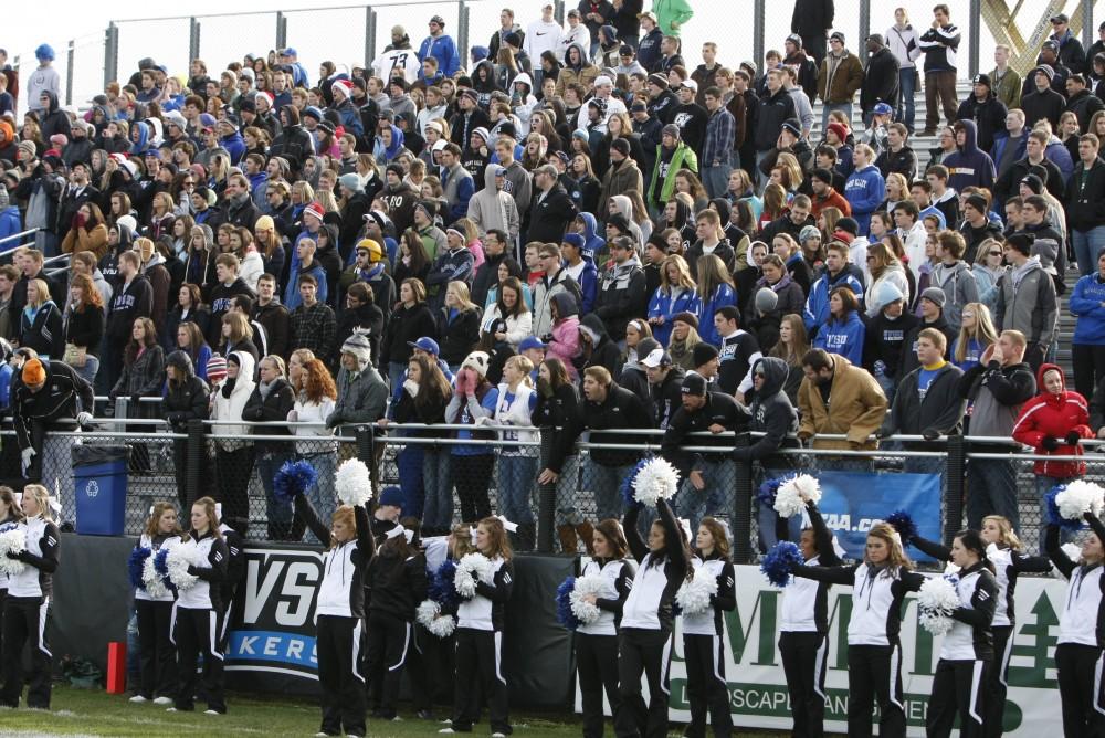 GVL Archive
Students cheer for the Lakers during a fall football game. 