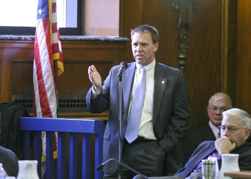 Courtesy Photo/ gophouse.com
State representative Bob Genetski speaks during the governors budget proposal.