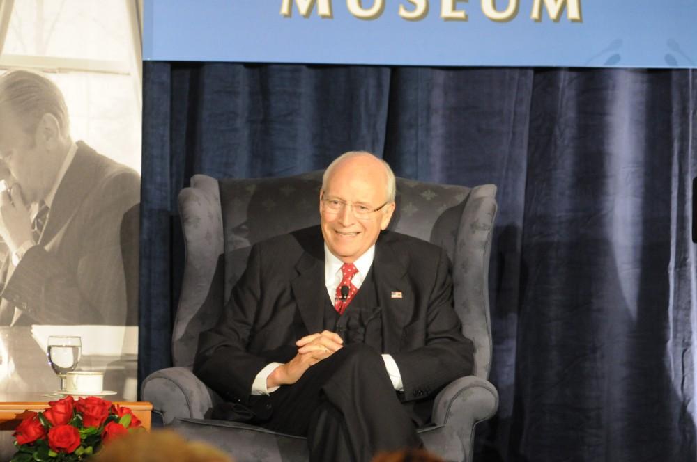 GVL/ Eric Coulter
Dick Cheney promotes his book at the Amway Grand Plaza Hotel.