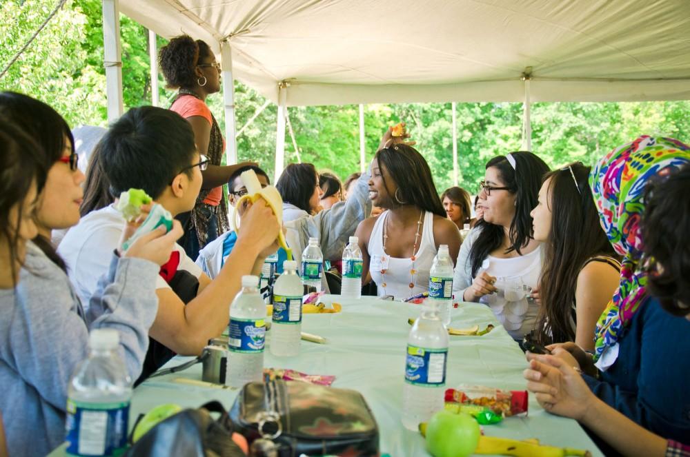 Courtesy Photo / Mohamed Azuz
International students get to know eachother at a picnic during orientation