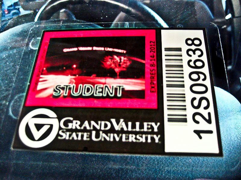 GVL / Rachel Iturralde
GVSU commuter student passes have a new look this year