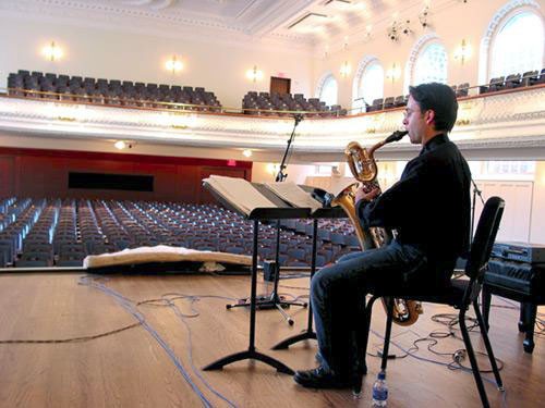 Courtesy Photo / myspace.com
Taimur Sullivan recording a piece at Yale University. Sullivan will be performing at Grand Valley State on Wednesday, September 14.