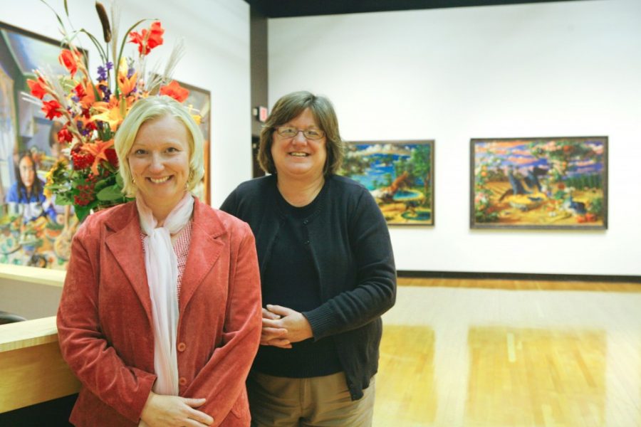 GVL / Eric Coulter
Professor Marlen Vavrikova and Colleen Bazuin. Vavrikova will be one of many faculty that will be performing banquet pieces in the art gallery. The musical performances will complement the food inspired painting that hang on the gallery walls. This would not have happened without the support and help of Colleen Bazuin.