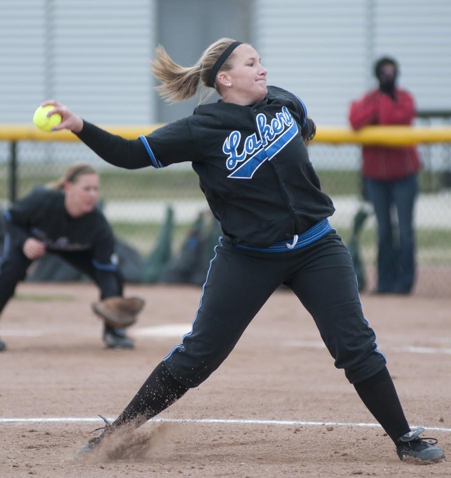 GVL Archive
Senior Andrea Nicholson throws a pitch during a past match.
