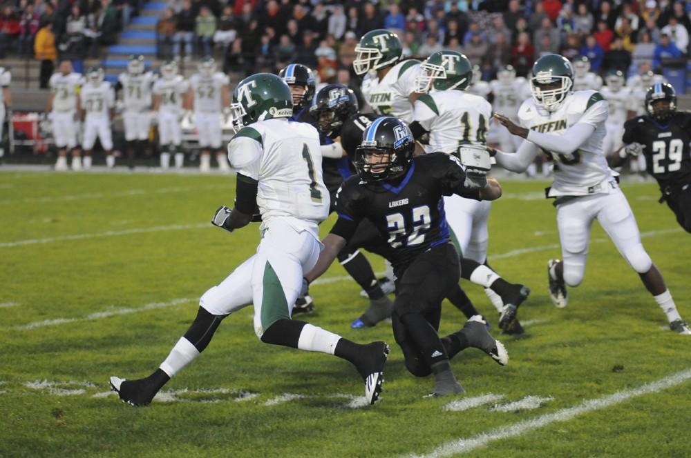 GVL / Eric Coulter
The Lakers hosted the Tiffin Dragons on Saturday. The Lakers emerged victorious with a 70-7 win over the Dragons. 