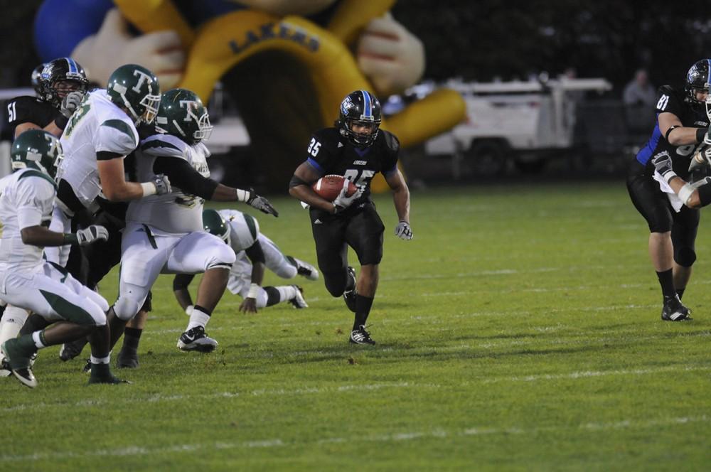 GVL / Eric Coulter
The Lakers hosted the Tiffin Dragons on Saturday. The Lakers emerged victorious with a 70-7 win over the Dragons. 